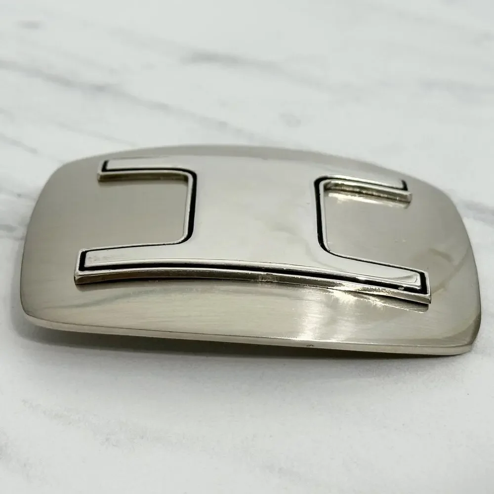 I Letter Initial Monogram Silver Tone Belt Buckle Western Style ✨